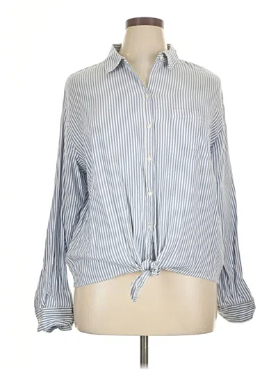 Pre-owned Old Navy Long Sleeve Button Down Shirt In Blue