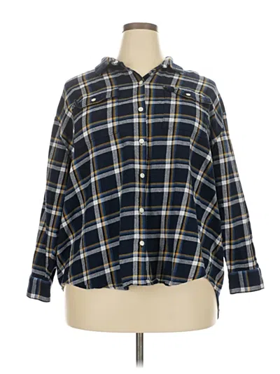 Pre-owned Old Navy Long Sleeve Button Down Shirt In Blue