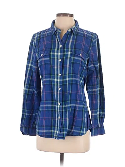 Pre-owned Old Navy Long Sleeve Button Down Shirt In Blue