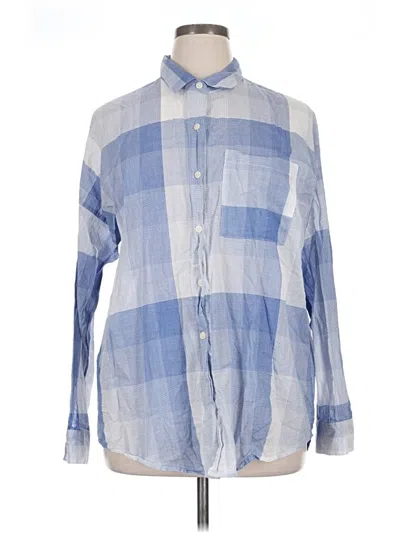 Pre-owned Old Navy Long Sleeve Button Down Shirt In Blue