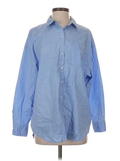 Pre-owned Old Navy Long Sleeve Button Down Shirt In Blue