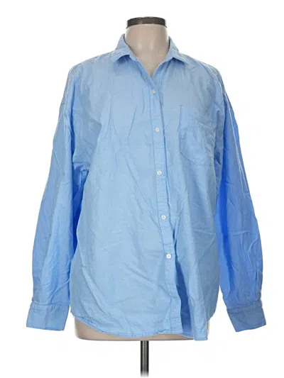 Pre-owned Old Navy Long Sleeve Button Down Shirt In Blue