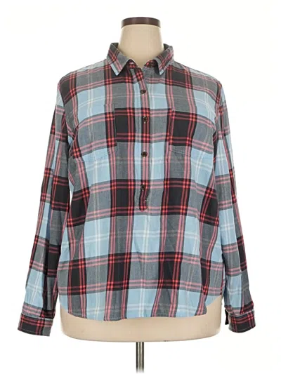 Pre-owned Old Navy Long Sleeve Button Down Shirt In Blue