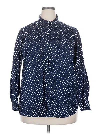 Pre-owned Old Navy Long Sleeve Button Down Shirt In Blue