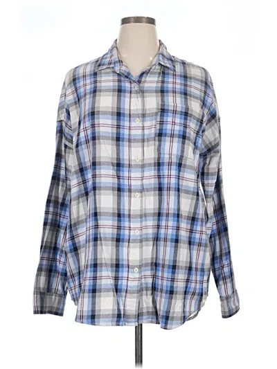 Pre-owned Old Navy Long Sleeve Button Down Shirt In Blue