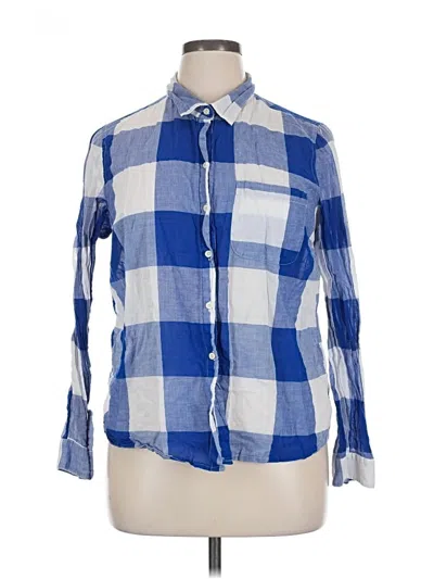 Pre-owned Old Navy Long Sleeve Button Down Shirt In Blue