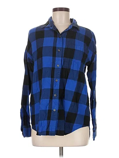 Pre-owned Old Navy Long Sleeve Button Down Shirt In Blue