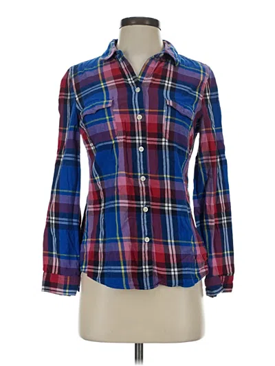 Pre-owned Old Navy Long Sleeve Button Down Shirt In Blue