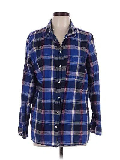Pre-owned Old Navy Long Sleeve Button Down Shirt In Blue