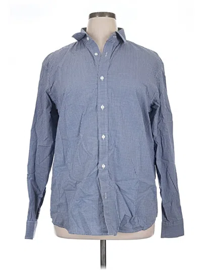 Pre-owned Old Navy Long Sleeve Button Down Shirt In Blue