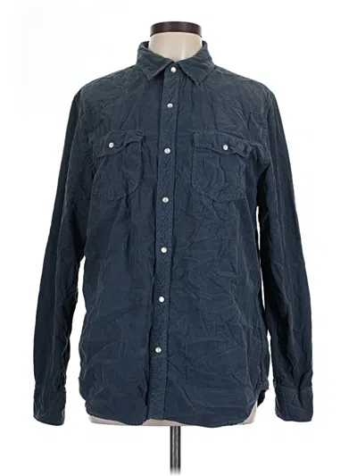 Pre-owned Old Navy Long Sleeve Button Down Shirt In Blue