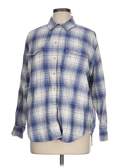 Pre-owned Old Navy Long Sleeve Button Down Shirt In Blue