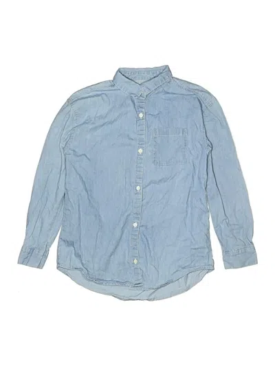 Pre-owned Old Navy Kids' Long Sleeve Button Down Shirt In Blue