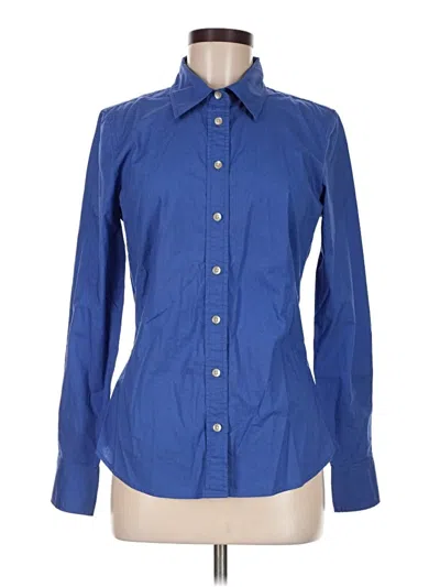 Pre-owned Old Navy Long Sleeve Button Down Shirt In Blue