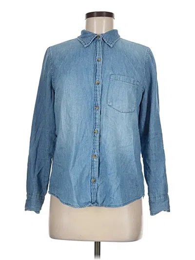 Pre-owned Old Navy Long Sleeve Button Down Shirt In Blue