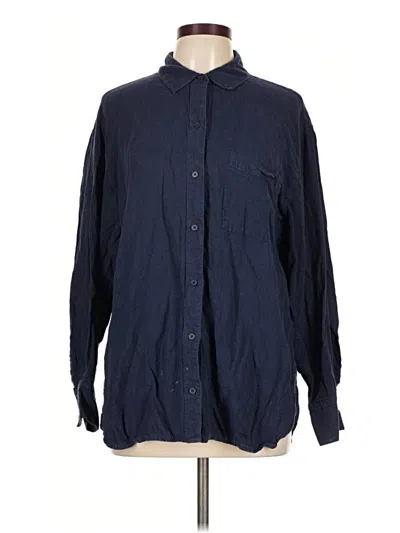 Pre-owned Old Navy Long Sleeve Button Down Shirt In Blue