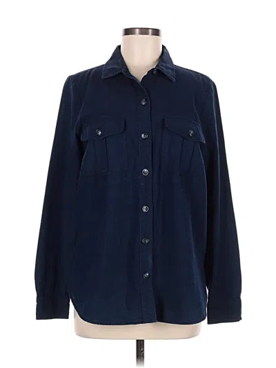 Pre-owned Old Navy Long Sleeve Button Down Shirt In Blue