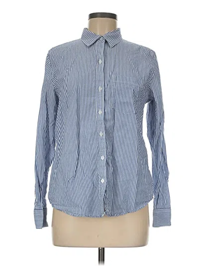 Pre-owned Old Navy Long Sleeve Button Down Shirt In Blue