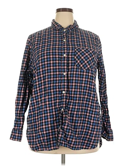 Pre-owned Old Navy Long Sleeve Button Down Shirt In Blue