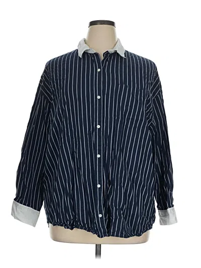 Pre-owned Old Navy Long Sleeve Button Down Shirt In Blue
