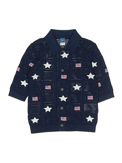 Pre-owned Old Navy Kids' Long Sleeve Button Down Shirt In Blue