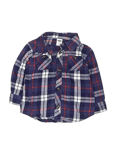 Pre-owned Old Navy Babies' Long Sleeve Button Down Shirt In Blue