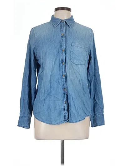 Pre-owned Old Navy Long Sleeve Button Down Shirt In Blue