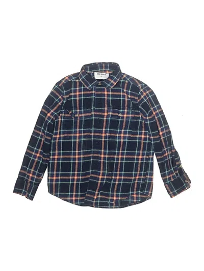 Pre-owned Old Navy Kids' Long Sleeve Button Down Shirt In Blue