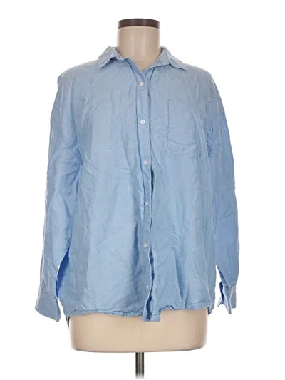 Pre-owned Old Navy Long Sleeve Button Down Shirt In Blue