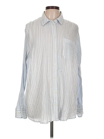 Pre-owned Old Navy Long Sleeve Button Down Shirt In Blue