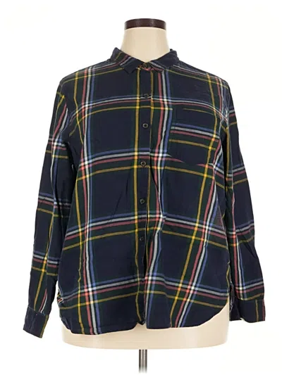 Pre-owned Old Navy Long Sleeve Button Down Shirt In Blue