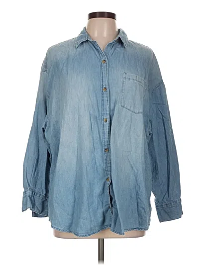 Pre-owned Old Navy Long Sleeve Button Down Shirt In Blue