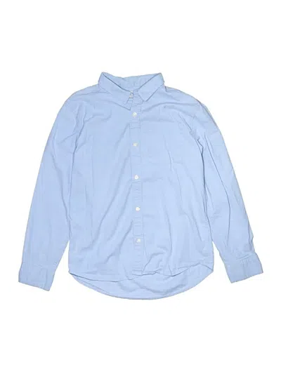 Pre-owned Old Navy Kids' Long Sleeve Button Down Shirt In Blue