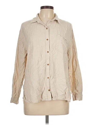 Pre-owned Old Navy Long Sleeve Button Down Shirt In Brown