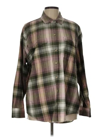 Pre-owned Old Navy Long Sleeve Button Down Shirt In Brown