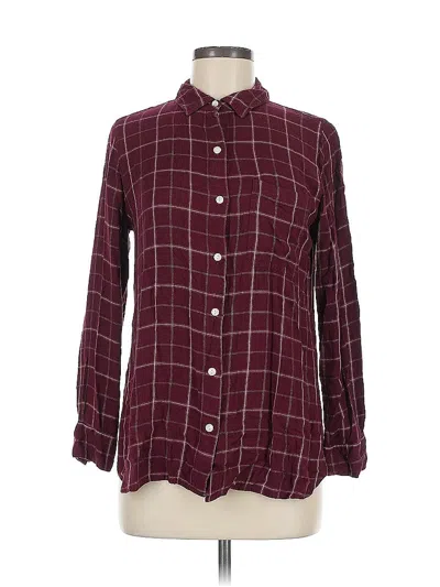 Pre-owned Old Navy Long Sleeve Button Down Shirt In Burgundy
