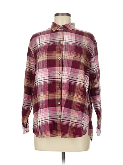 Pre-owned Old Navy Long Sleeve Button Down Shirt In Burgundy