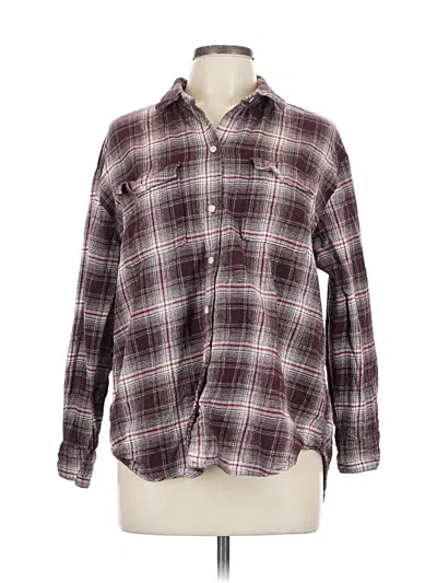 Pre-owned Old Navy Long Sleeve Button Down Shirt In Burgundy
