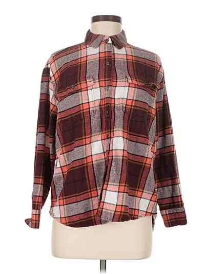 Pre-owned Old Navy Long Sleeve Button Down Shirt In Burgundy