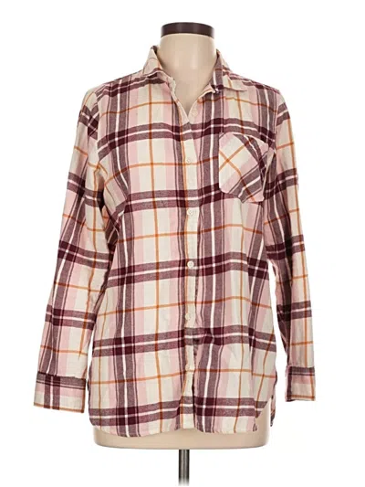 Pre-owned Old Navy Long Sleeve Button Down Shirt In Burgundy