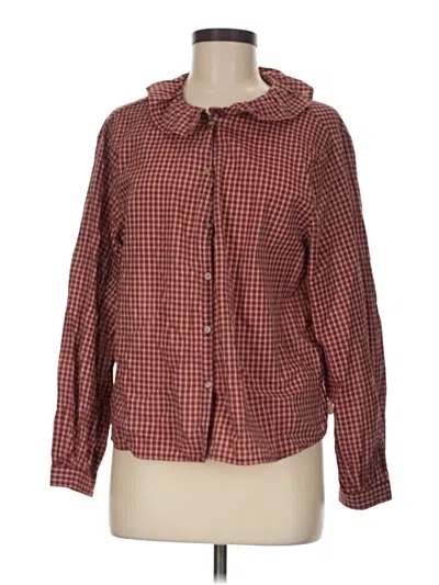 Pre-owned Old Navy Long Sleeve Button Down Shirt In Burgundy