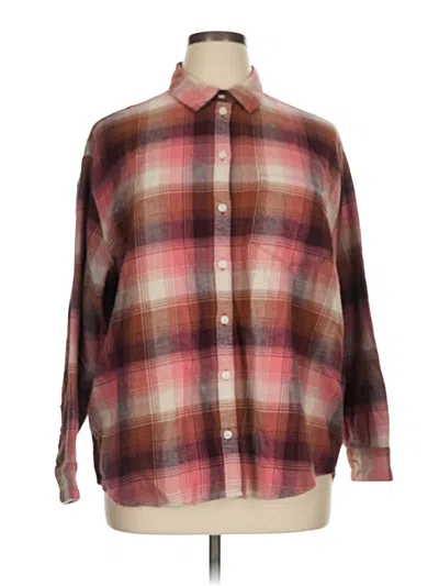 Pre-owned Old Navy Long Sleeve Button Down Shirt In Burgundy