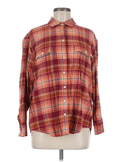 Pre-owned Old Navy Long Sleeve Button Down Shirt In Burgundy