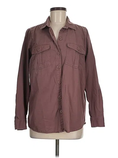 Pre-owned Old Navy Long Sleeve Button Down Shirt In Burgundy