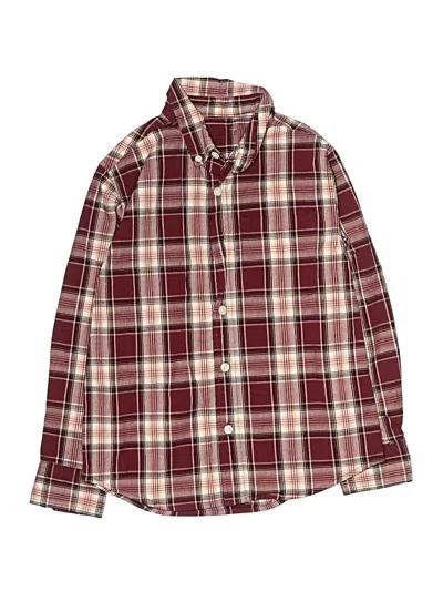 Pre-owned Old Navy Kids' Long Sleeve Button Down Shirt In Burgundy