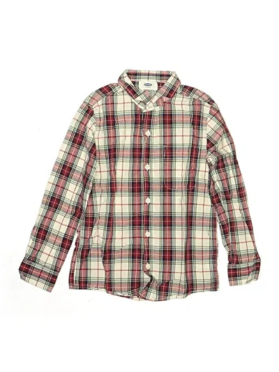 Pre-owned Old Navy Kids' Long Sleeve Button Down Shirt In Burgundy