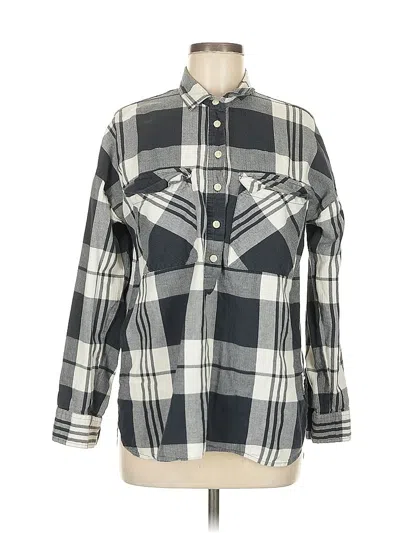 Pre-owned Old Navy Long Sleeve Button Down Shirt In Gray