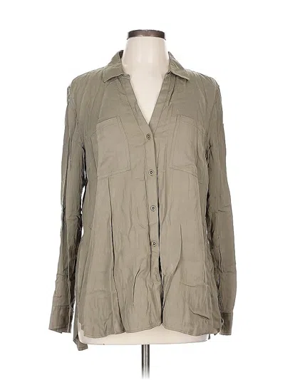 Pre-owned Old Navy Long Sleeve Button Down Shirt In Gray