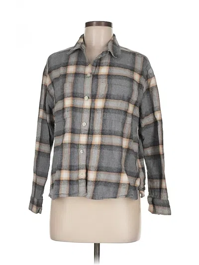 Pre-owned Old Navy Long Sleeve Button Down Shirt In Gray