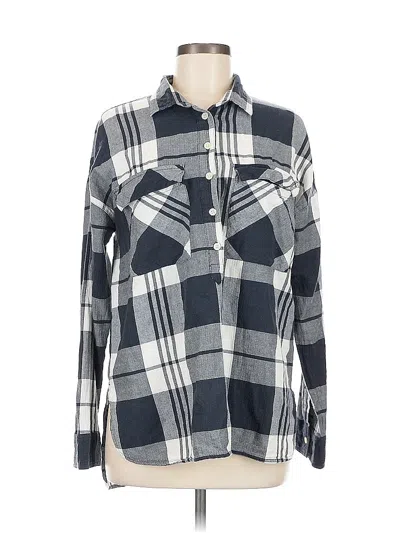 Pre-owned Old Navy Long Sleeve Button Down Shirt In Gray